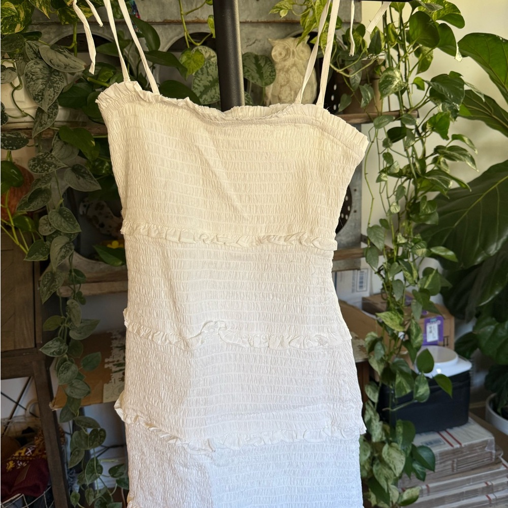 White Smocked Dress